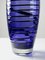 Vase Haut Vintage Coquillage Violet et Bleu en Verre de Murano de Cenedese 4