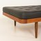 Dänisches Vintage Teak Tagesbett aus schwarzem Leder, 1960er 11