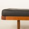 Dänisches Vintage Teak Tagesbett aus schwarzem Leder, 1960er 12