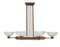 Art Deco 10-Light Liner Chandelier from Ezan, 1930s 2