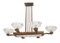 Art Deco 10-Light Liner Chandelier from Ezan, 1930s 1