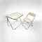 Bureau Pliant Platone et Chaise Plia par Giancarlo Piretti pour Anonima Castelli, 1970s, Set de 2 1
