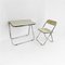 Bureau Pliant Platone et Chaise Plia par Giancarlo Piretti pour Anonima Castelli, 1970s, Set de 2 11