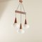 Suspension Mid-Century Moderne en Teck et Verre Opalin Blanc dans le style de Stilnovo, Italie, 1960s 3