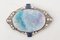 Mid-Century 18 Karat White Gold Brooch with Multicolored Opal, Diamonds and Sapphires, Italy, 1950s 1