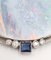 Mid-Century 18 Karat White Gold Brooch with Multicolored Opal, Diamonds and Sapphires, Italy, 1950s 7
