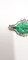 Mid-Century Brosche aus 18 Karat Weißgold mit Jade und Diamanten, Italien, 1950er 4