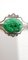 Mid-Century Brosche aus 18 Karat Weißgold mit Jade und Diamanten, Italien, 1950er 3