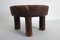 Taburete vintage de madera, Baule, Costa de Marfil, años 50, Imagen 5
