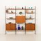 Freistehendes italienisches Vintage Teak Wandregal, 1960er 2