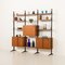 Freistehendes italienisches Vintage Teak Wandregal, 1960er 1