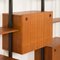Freistehendes italienisches Vintage Teak Wandregal, 1960er 10