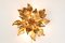 Vintage Lampe in Blattform aus Metall, 1970er 3