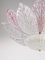 Große Deckenlampe aus Muranoglas in Rosa & Weiß, 1970er 5