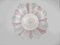 Große Deckenlampe aus Muranoglas in Rosa & Weiß, 1970er 4