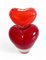 Postmodern Murano Sommerso Glass Cuore and Cuoricino Vases from Salviati, Italy, 1990s, Set of 2 14