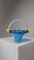 Mid-Century Blue and Yellow Murano Glass Bowl with Handle, Italy, 1970s 11