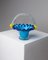 Mid-Century Blue and Yellow Murano Glass Bowl with Handle, Italy, 1970s 1