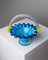 Mid-Century Blue and Yellow Murano Glass Bowl with Handle, Italy, 1970s 3
