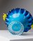 Mid-Century Blue and Yellow Murano Glass Bowl with Handle, Italy, 1970s 10