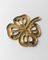 Vintage Leaf-Shaped Brass Coaster, Italy, 1960s 9