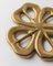 Vintage Leaf-Shaped Brass Coaster, Italy, 1960s 7