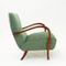 Italian Armchair with Wooden Armrest, 1940s 3