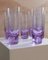 Alexandrite Drinking Glasses in Purple Crystal, Italy, 1970s, Set of 6 8