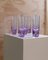 Alexandrite Drinking Glasses in Purple Crystal, Italy, 1970s, Set of 6 10