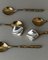Quadratische Vintage Silberne Ohrringe mit Relief, Italien, 1970er, 2 . Set 4