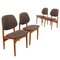 Chaises Vintage Tapissées en Hêtre et Contreplaqué, Danemark, 1960s, Set de 4 1