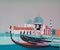 Victor Hasch, Gondolas, Original Color Lithograph, Image 1