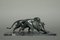 Plagnet, Art Deco Panther, Zinkguss auf Marmorsockel, 1930 4