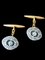 Edwardianische Manschettenknöpfe aus 18 Karat Platin mit Diamanten, 1910, 2 . Set 12