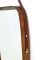 Mahogany and Leather Wall Mirror, 1950s 3