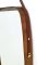 Mahogany and Leather Wall Mirror, 1950s, Image 3
