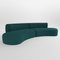 Hug Modular Sofa in Boucle Petrol Blue by Ferrianisbolgi, Set of 2, Image 1