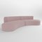 Hug Modular Sofa in Boucle Pink by Ferrianisbolgi, Set of 2, Image 1