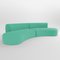 Hug Modular Sofa in Boucle Turquoise by Ferrianisbolgi, Set of 2, Image 1