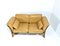 Mid-Century Modern Cognac Leather Sofa with Wooden Structure, Italy, 1980s, Image 7