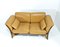 Mid-Century Modern Cognac Leather Sofa with Wooden Structure, Italy, 1980s, Image 5