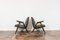 Set of Mid-Century Modern Oak Armchairs, 1960s 9