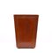 Cognac Color Stich Leather Paper Basket, France, 1960s 6