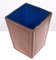 Cognac Color Stich Leather Paper Basket, France, 1960s 2