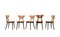 Dining Chairs by H & J Kurmanowicz, Poland, 1950s, Set of 5 1