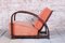 Art Deco Reclining Armchair attributed to J. Halabala for Up Závody, Czech, 1920s 8
