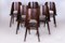 Mid-Century Chairs in Beech by Oswald Heardtl, Czech, 1950s, Set of 6 1