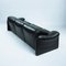 Vintage Italian Black Brown Leather Maralunga Sofa by Vico Magistretti for Cassina, Image 8
