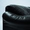 Vintage Italian Black Brown Leather Maralunga Sofa by Vico Magistretti for Cassina, Image 19