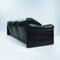 Vintage Italian Black Brown Leather Maralunga Sofa by Vico Magistretti for Cassina, Image 6
